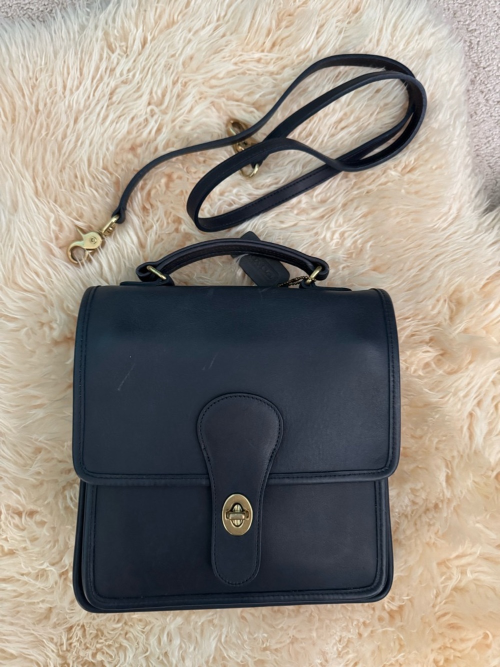 Coach Navy Station Bag